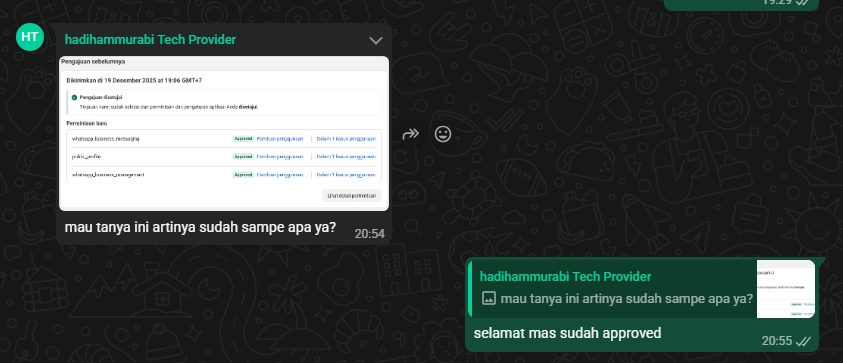 Screenshot approval Meta Tech Provider member 2