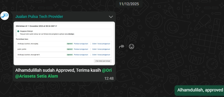 Screenshot approval Meta Tech Provider member 5
